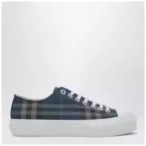 Burberry Blue Check cotton sneakers