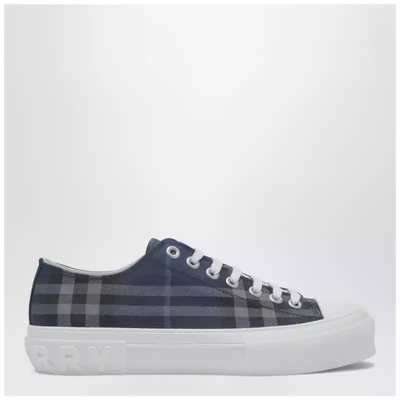 Burberry Blue Check cotton sneakers