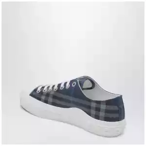 Burberry Blue Check cotton sneakers