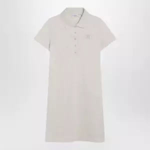 Beige mélange cotton polo dress by Burberry