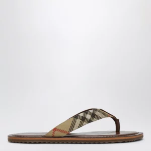 Burberry Pavilion Check nylon-blend sandals in sand beige