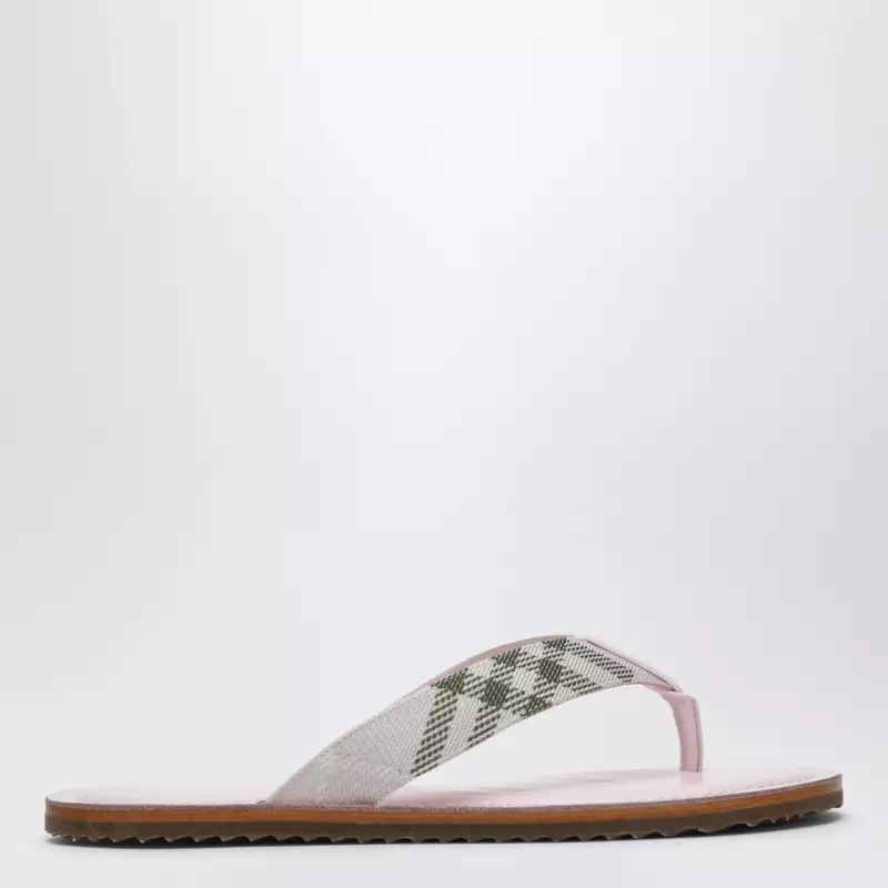 Burberry Pink Pavilion sandals with Check pattern