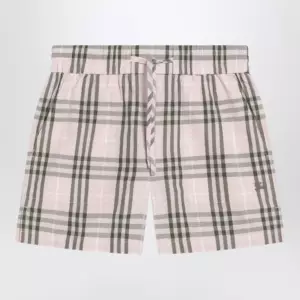 Burberry Pink Mallow check pattern shorts