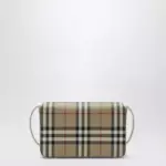 Burberry White Hampshire bag with Check pattern