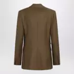 Burberry Tailored single-breasted wool and mohair brown jacket