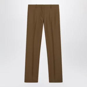 Burberry Brown wool and mohair trousers
