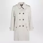 Burberry Short Summerside trench coat in cotton gabardine beige