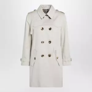 Burberry Short Summerside trench coat in cotton gabardine beige