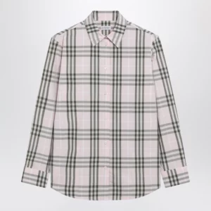 Burberry Pink cotton Check pattern shirt