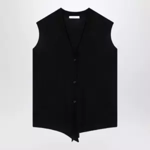 The Row Black wool Waistcoat cardigan