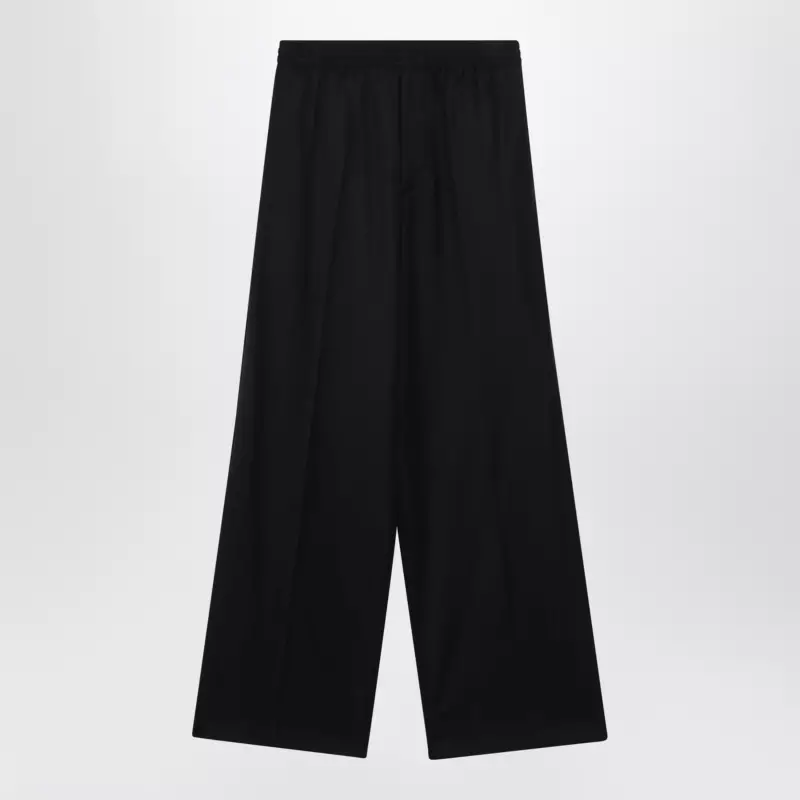 Balenciaga Palazzo trousers with elastic waist in black wool