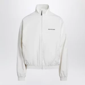 Balenciaga Women's Back track jacket in white technical polyester