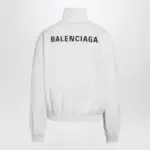 Balenciaga Women's Back track jacket in white technical polyester