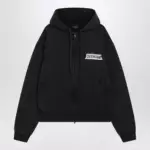 Balenciaga Black washed Masking Tape oversize hoodie