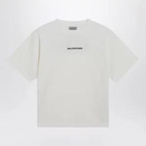 Balenciaga Back Medium Fit T-shirt in cream
