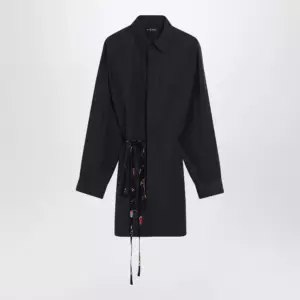 Balenciaga Short dress with floral waist belt