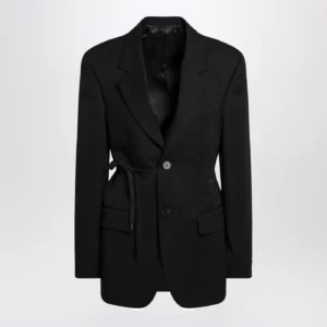 Balenciaga Black jacket with side tie