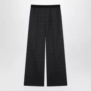 Balenciaga Dark grey tartan trousers