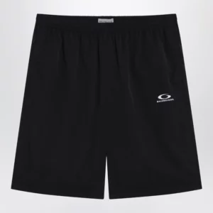 Balenciaga Black Bermuda shorts in Loop Sports Icon technical polyamide