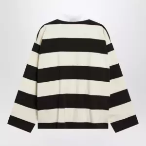 Balenciaga Striped jersey polo shirt in cotton, brown