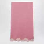 Valentino Pink cady midi skirt with lace details