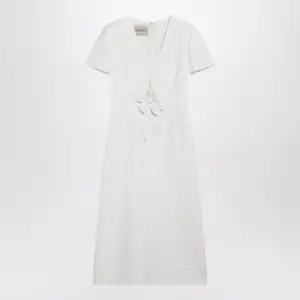 Valentino Embroidered crepe evening dress in ivory