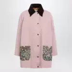 Valentino Pink denim caban jacket
