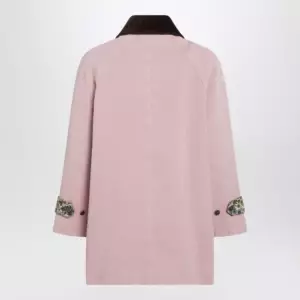 Valentino Pink denim caban jacket