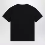 Valentino Black cotton T-shirt with VGold