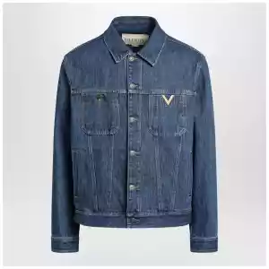 Valentino Blue denim jacket with Vgold detail