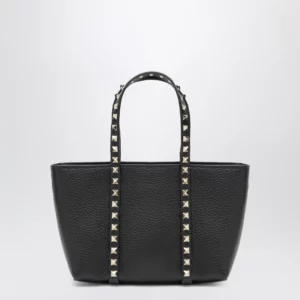 Valentino Garavani Black Rockstud bag in grained calfskin