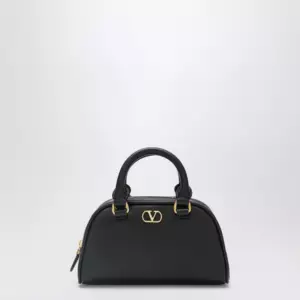 Valentino Garavani Black VLogo Signature mini duffle bag in grained calfskin