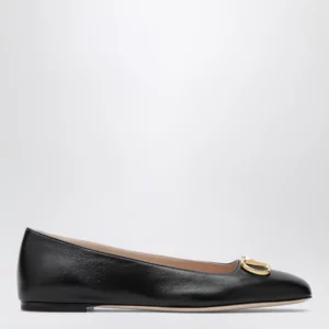 Valentino Garavani Black VLogo Signature ballerina flats in nappa leather