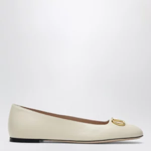 Valentino Garavani White VLogo Signature ballerina flats in nappa leather