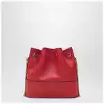 Valentino Garavani Vlogo red leather bucket bag