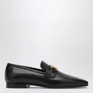 Valentino Garavani Black Vlogo Signature goatskin loafers