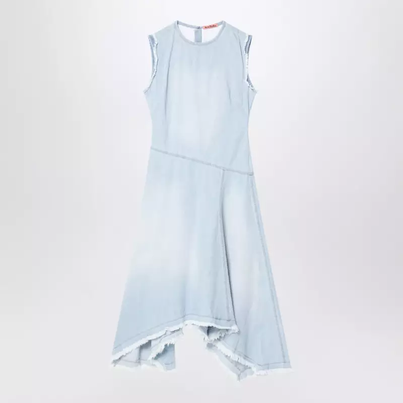 Acne Studios Light blue denim asymmetric dress
