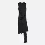 Acne Studios Black satin dress with scarf