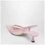 Jimmy Choo Amita 45 slingback pumps in pink leather and lace