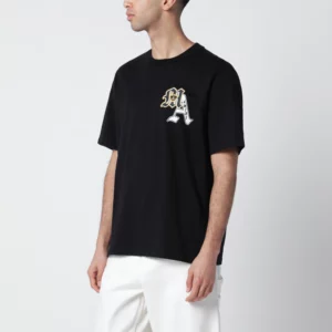 AMIRI Black Varsity Patch Cotton T-Shirt