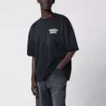 Black T-Shirt With Chateau Amiri Logo