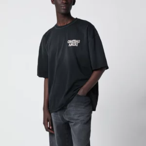 Black T-Shirt With Chateau Amiri Logo