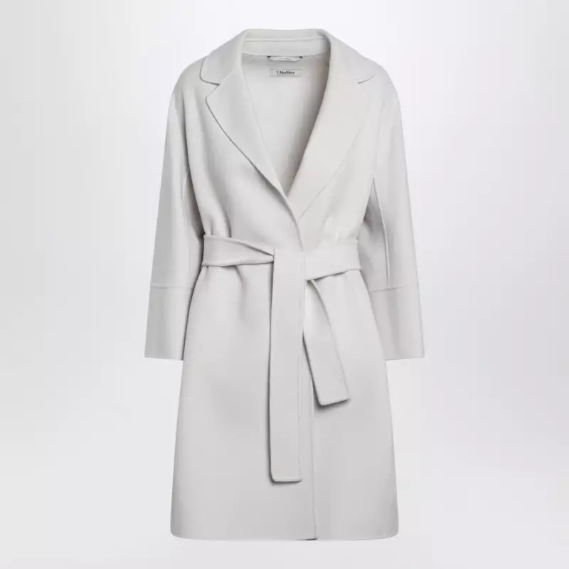 S Max Mara Ivory short double wool coat