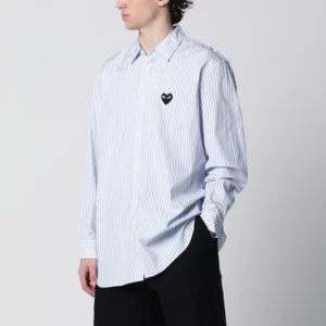 Comme des Garçons Shirt Light blue striped cotton shirt