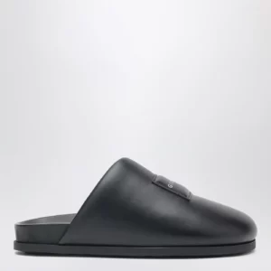 Givenchy Label flat mules in black nappa leather