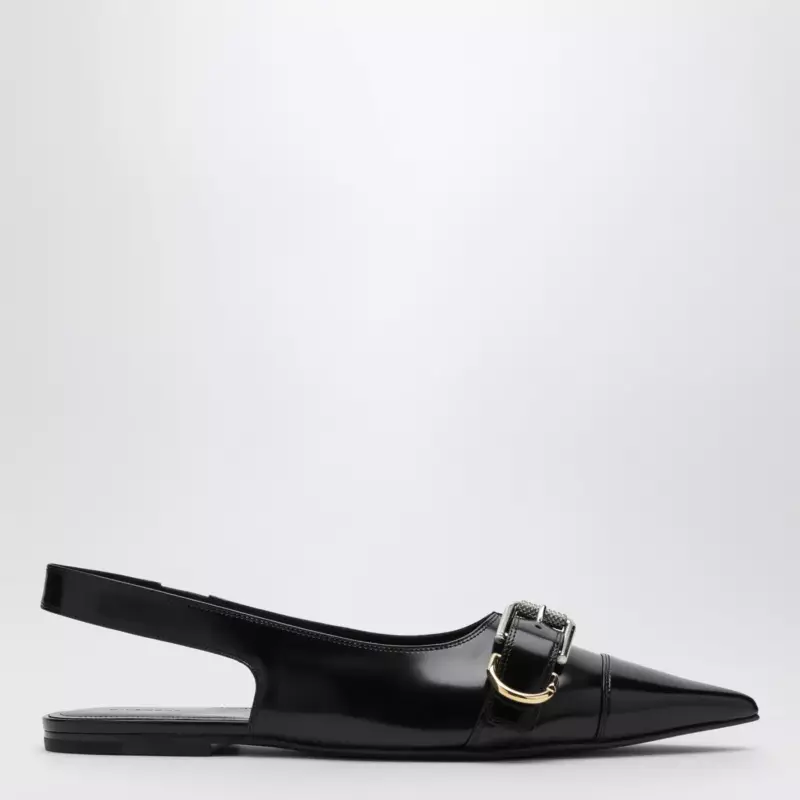Givenchy Voyou black leather slingback