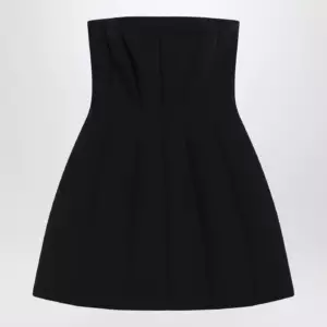 Max Mara Pianoforte Black bustier dress in sablé