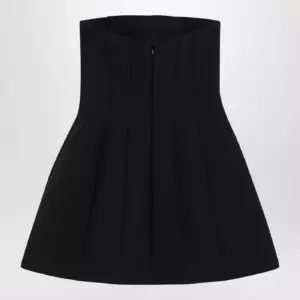Max Mara Pianoforte Black bustier dress in sablé