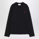 Ami Paris Black Ami De Coeur T-shirt