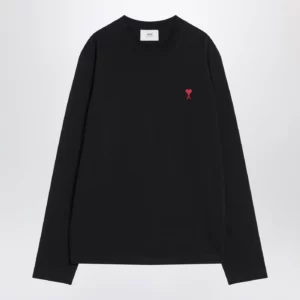 Ami Paris Black Ami De Coeur T-shirt